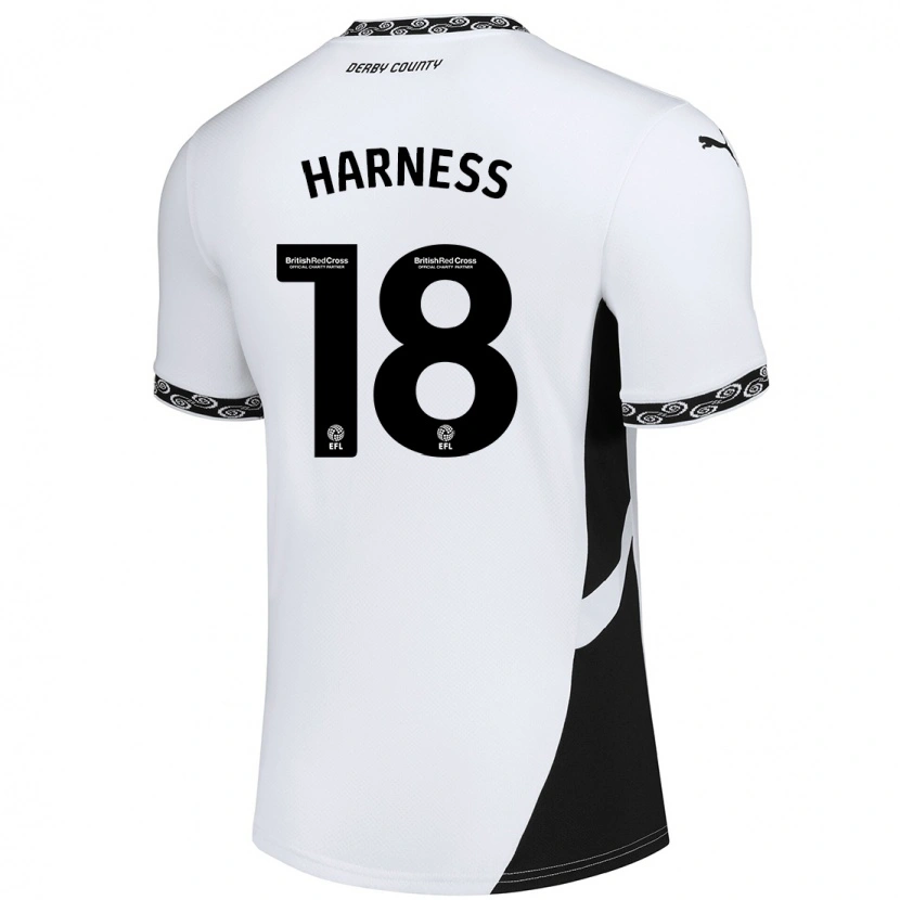 Danxen Mann Marcus Harness #18 Hvit Svart Hjemmetrøye Drakt Trøye 2024/25 Skjorter T-Skjorte