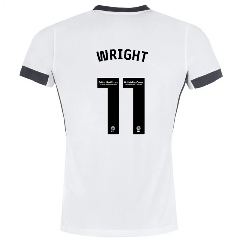 Danxen Mann Scott Wright #11 Hvit Svart Bortetrøye Drakt Trøye 2024/25 Skjorter T-Skjorte