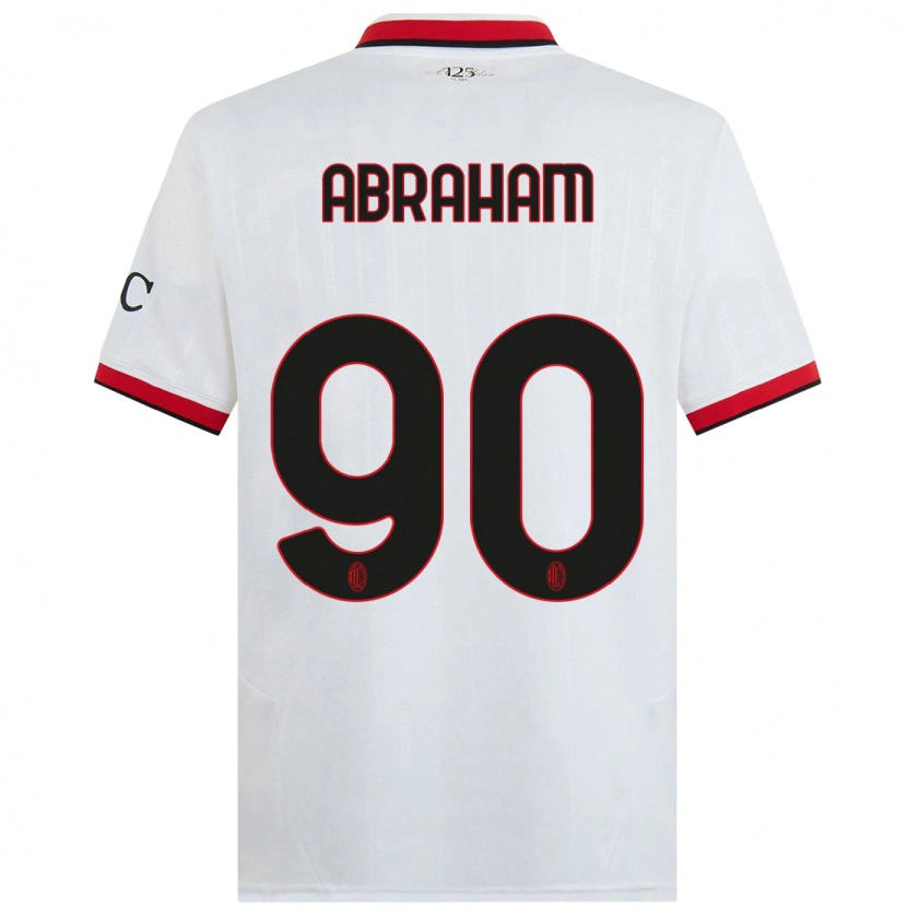 Danxen Mann Tammy Abraham #90 Hvit Svart Rød Bortetrøye Drakt Trøye 2024/25 Skjorter T-Skjorte
