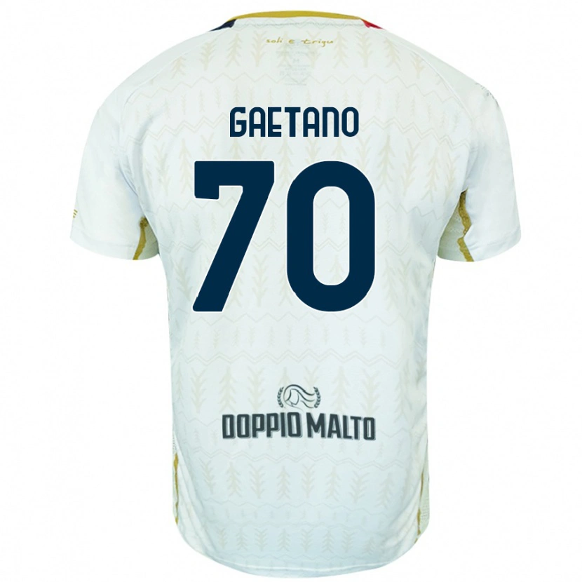 Danxen Mann Gianluca Gaetano #70 Hvit Bortetrøye Drakt Trøye 2024/25 Skjorter T-Skjorte
