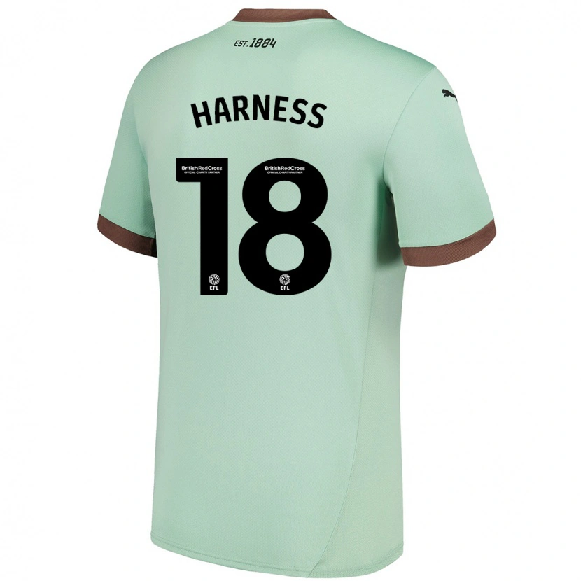 Danxen Mann Marcus Harness #18 Blek Grønn Bortetrøye Drakt Trøye 2024/25 Skjorter T-Skjorte