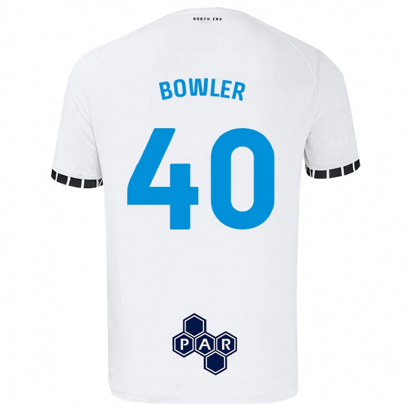 Danxen Mann Josh Bowler #40 Hvit Hjemmetrøye Drakt Trøye 2024/25 Skjorter T-Skjorte