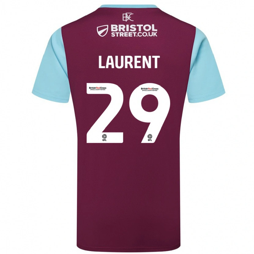 Danxen Mann Josh Laurent #29 Burgund Himmelblå Hjemmetrøye Drakt Trøye 2024/25 Skjorter T-Skjorte
