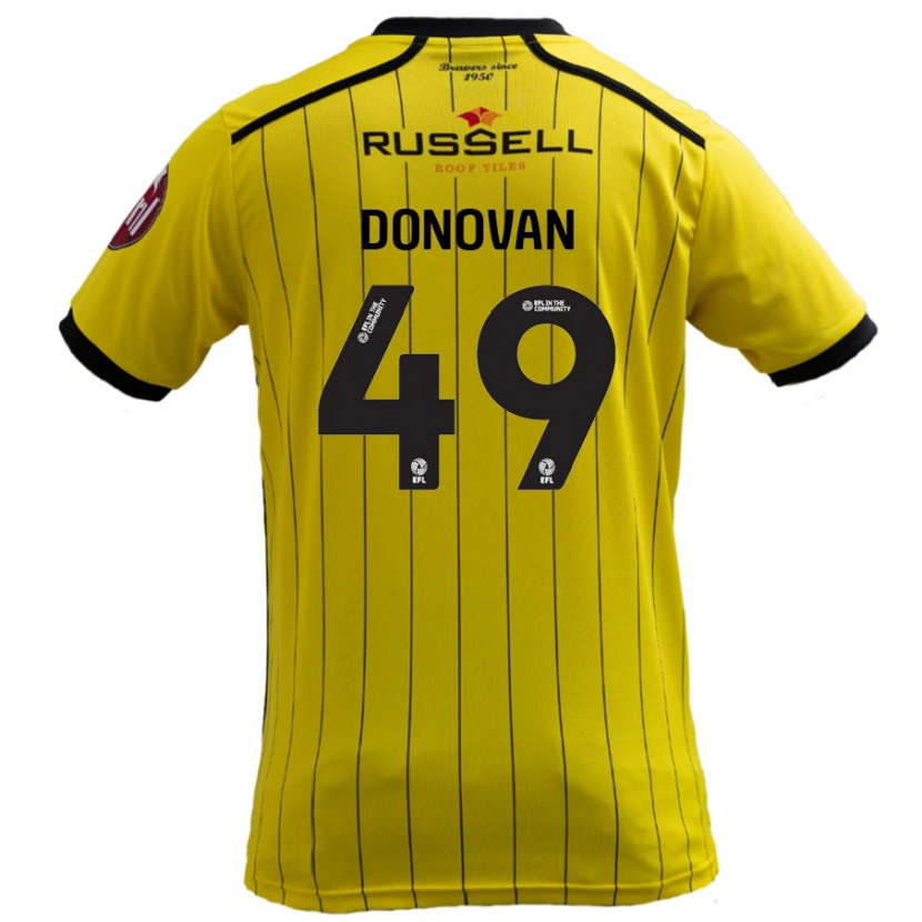 Danxen Mann Romelle Donovan #49 Gul Hjemmetrøye Drakt Trøye 2024/25 Skjorter T-Skjorte