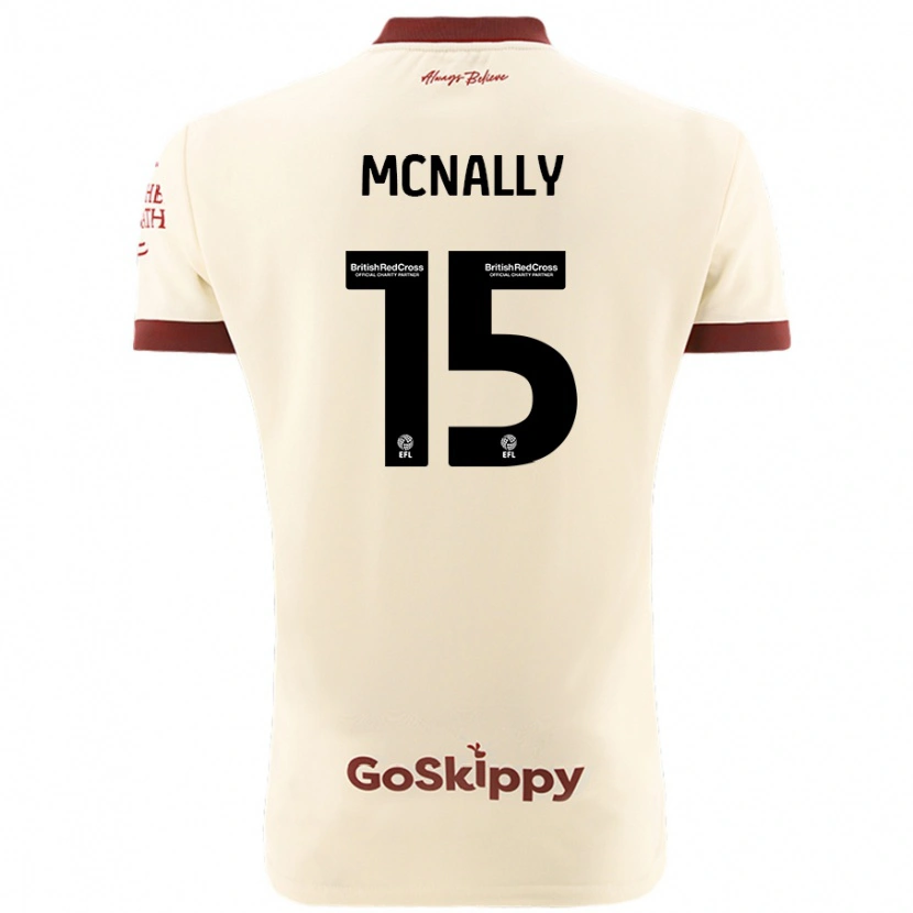 Danxen Mann Luke Mcnally #15 Kremhvit Bortetrøye Drakt Trøye 2024/25 Skjorter T-Skjorte