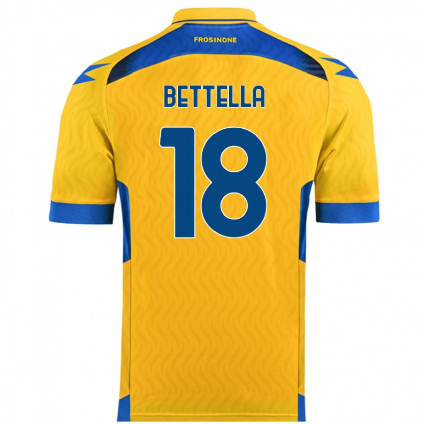 Danxen Mann Davide Bettella #18 Gul Hjemmetrøye Drakt Trøye 2024/25 Skjorter T-Skjorte