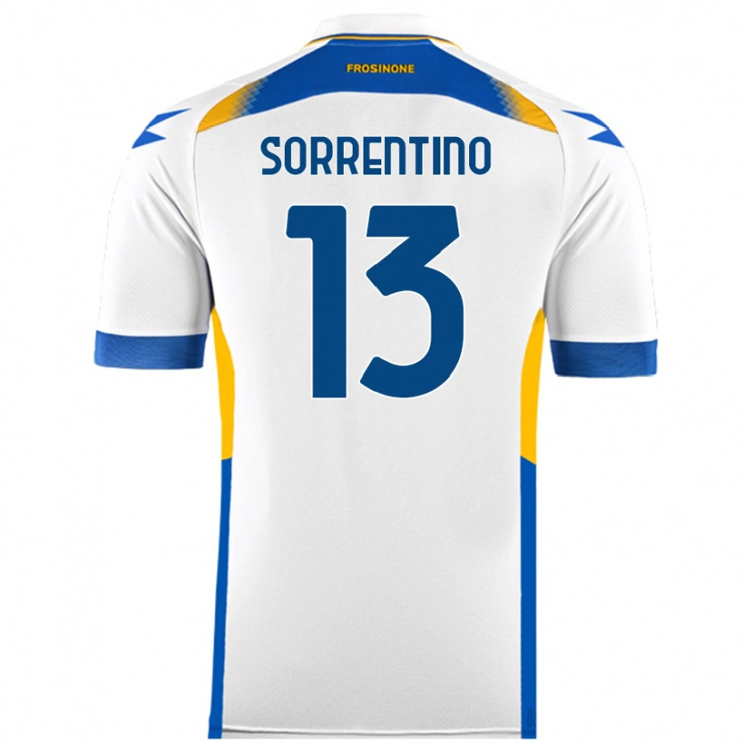 Danxen Mann Alessandro Sorrentino #13 Hvit Bortetrøye Drakt Trøye 2024/25 Skjorter T-Skjorte