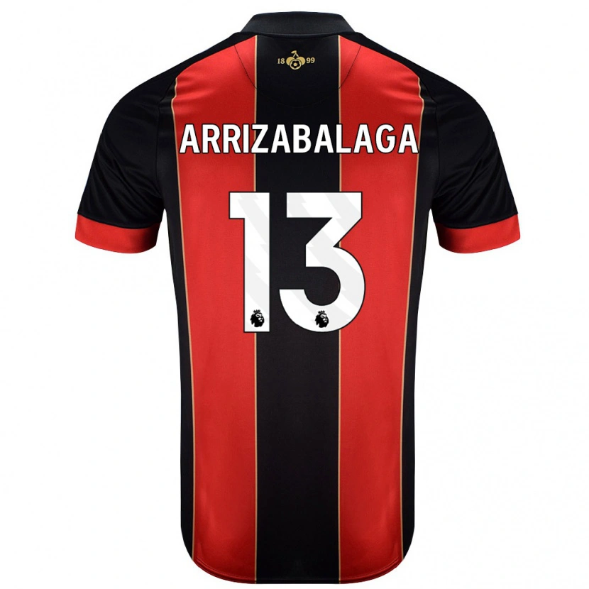 Danxen Dame Kepa Arrizabalaga #13 Rød Svart Hjemmetrøye Drakt Trøye 2024/25 Skjorter T-Skjorte