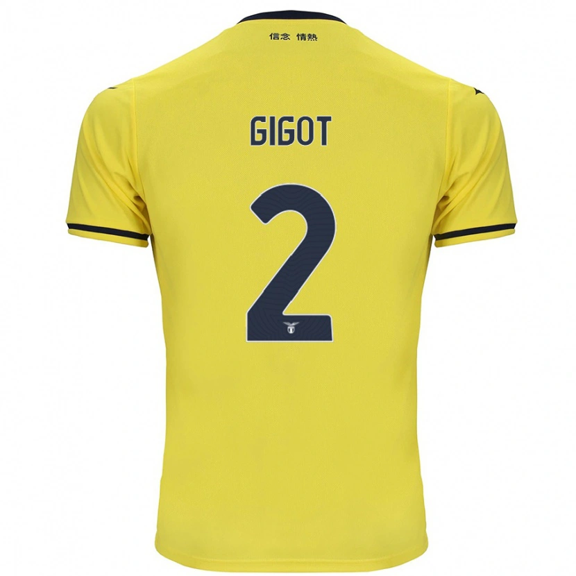 Danxen Dame Samuel Gigot #2 Gul Bortetrøye Drakt Trøye 2024/25 Skjorter T-Skjorte