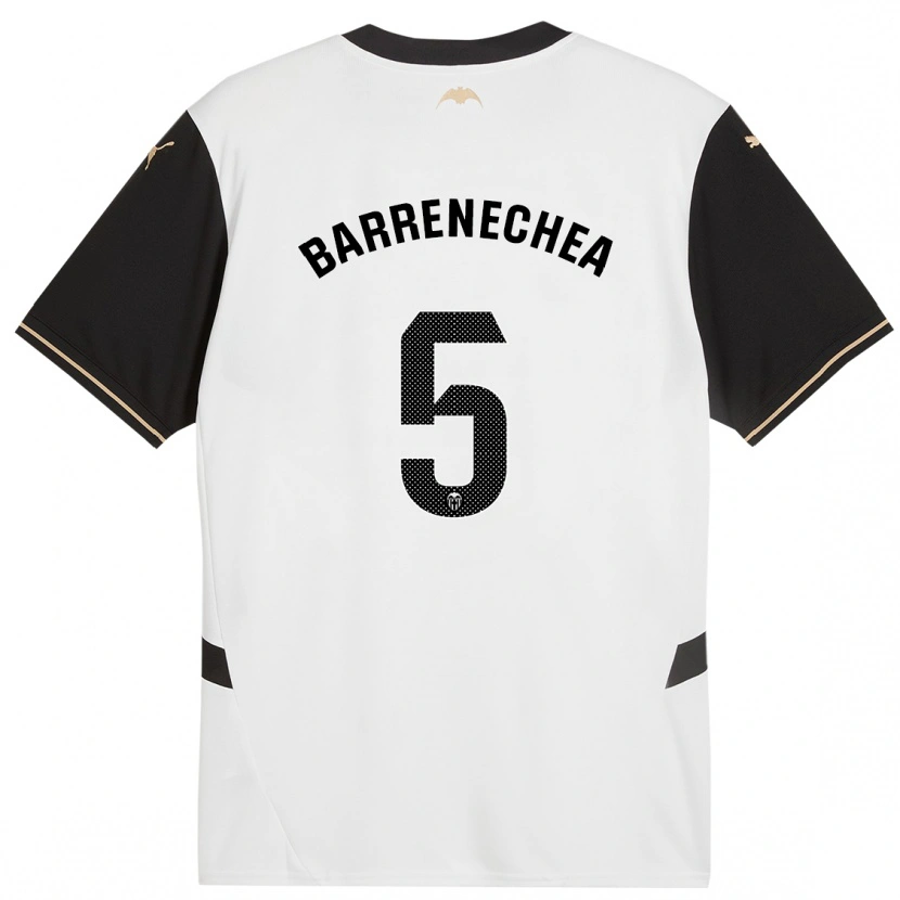 Danxen Dame Enzo Barrenechea #5 Hvit Svart Hjemmetrøye Drakt Trøye 2024/25 Skjorter T-Skjorte