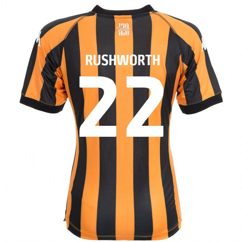Danxen Dame Carl Rushworth #22 Svart Rav Hjemmetrøye Drakt Trøye 2024/25 Skjorter T-Skjorte