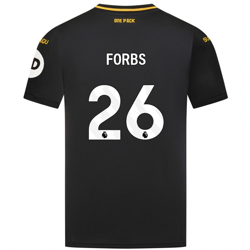 Danxen Dame Carlos Forbs #26 Svart Bortetrøye Drakt Trøye 2024/25 Skjorter T-Skjorte