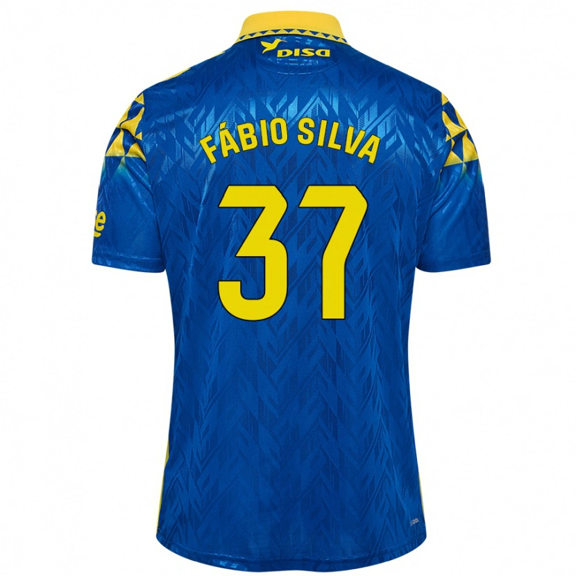Danxen Dame Fábio Silva #37 Blå Gul Bortetrøye Drakt Trøye 2024/25 Skjorter T-Skjorte