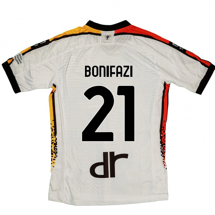 Danxen Dame Kevin Bonifazi #21 Hvit Svart Bortetrøye Drakt Trøye 2024/25 Skjorter T-Skjorte