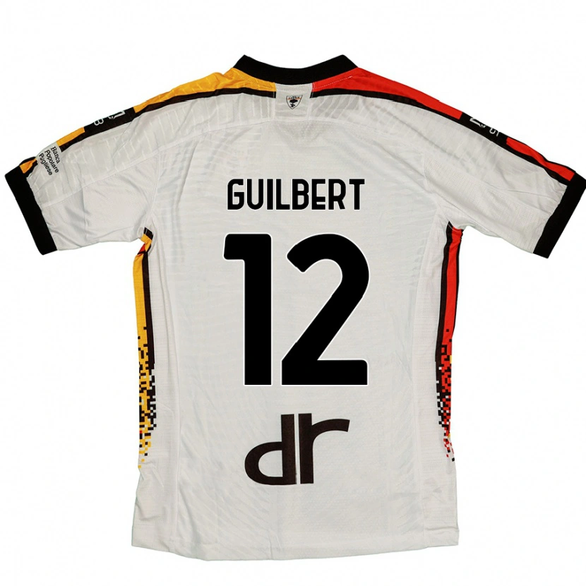 Danxen Dame Frédéric Guilbert #12 Hvit Svart Bortetrøye Drakt Trøye 2024/25 Skjorter T-Skjorte