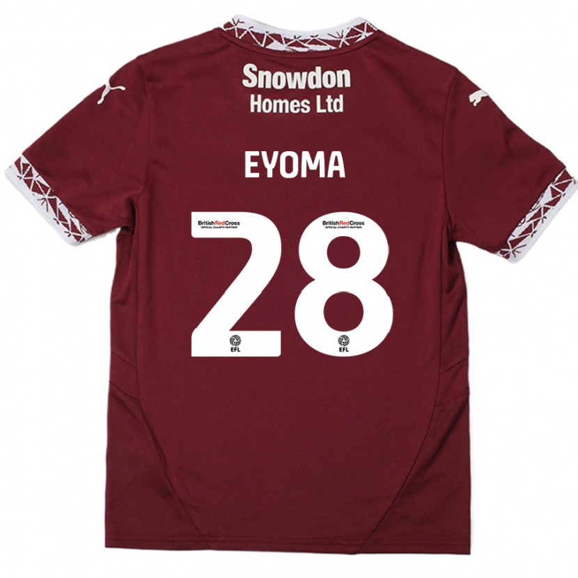 Danxen Dame Timothy Eyoma #28 Burgund Hjemmetrøye Drakt Trøye 2024/25 Skjorter T-Skjorte