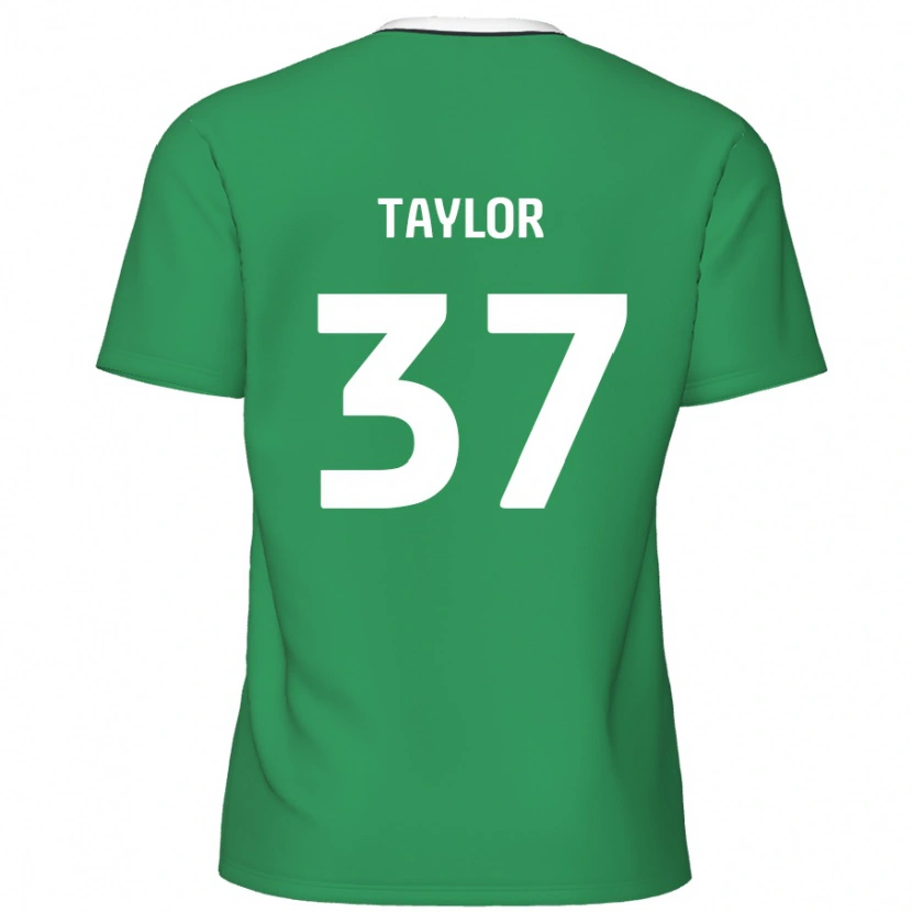 Danxen Dame Caleb Taylor #37 Grønne Hvite Striper Bortetrøye Drakt Trøye 2024/25 Skjorter T-Skjorte
