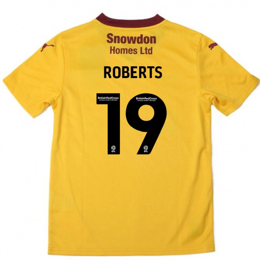 Danxen Dame Tyler Roberts #19 Oransje Burgund Bortetrøye Drakt Trøye 2024/25 Skjorter T-Skjorte