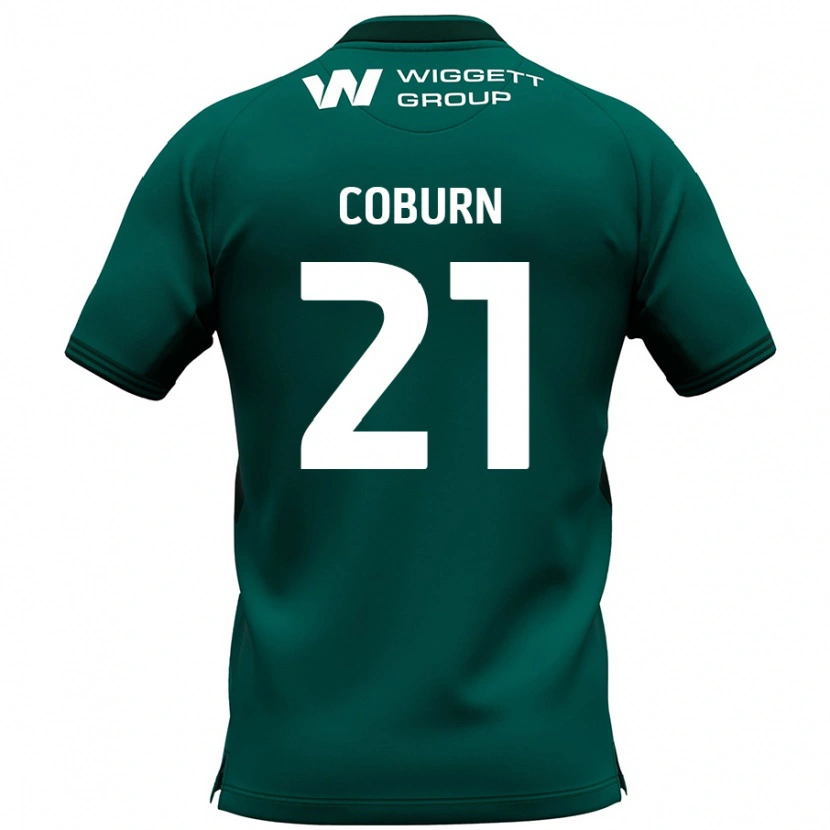 Danxen Dame Josh Coburn #21 Grønn Bortetrøye Drakt Trøye 2024/25 Skjorter T-Skjorte