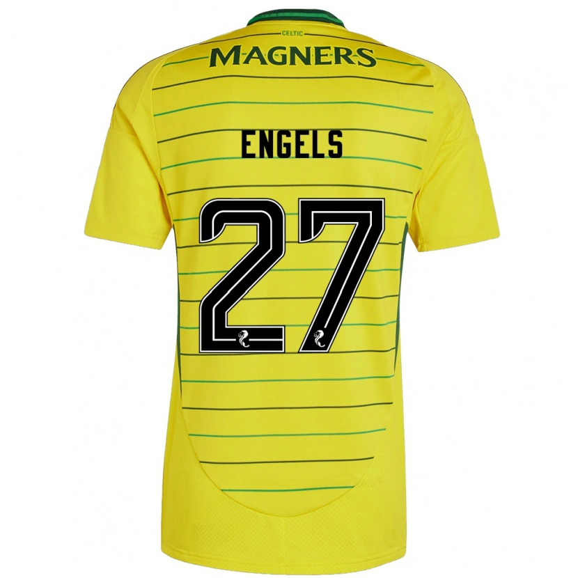 Danxen Dame Arne Engels #27 Gul Bortetrøye Drakt Trøye 2024/25 Skjorter T-Skjorte