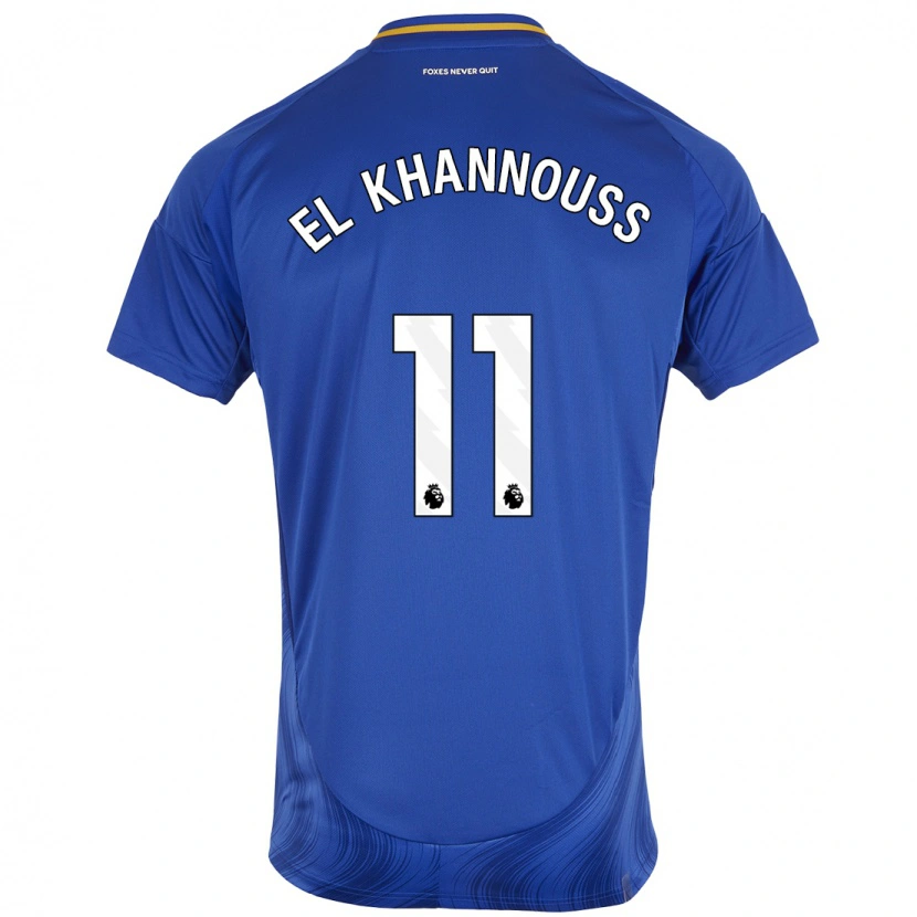 Danxen Dame Bilal El Khannouss #11 Blå Hvit Hjemmetrøye Drakt Trøye 2024/25 Skjorter T-Skjorte