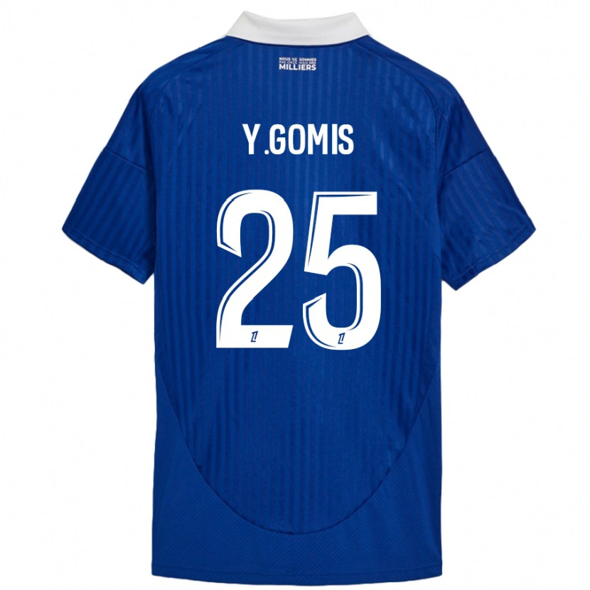 Danxen Dame Yoni Gomis #25 Blå Hvit Hjemmetrøye Drakt Trøye 2024/25 Skjorter T-Skjorte