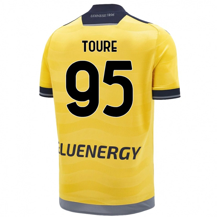 Danxen Dame Isaak Touré #95 Gyllen Bortetrøye Drakt Trøye 2024/25 Skjorter T-Skjorte